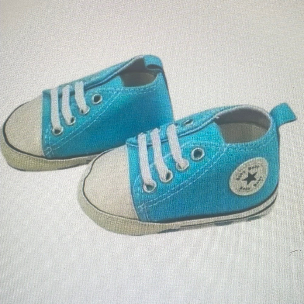 Kids Blue Canvas Sneakers